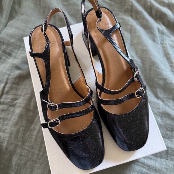Sezane Shoes - Sezane Paula Babies 41 patent black EUC